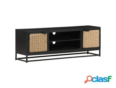 Mueble de TV VIDAXL (Negro - Madera - 120 x 30 x 40 cm)