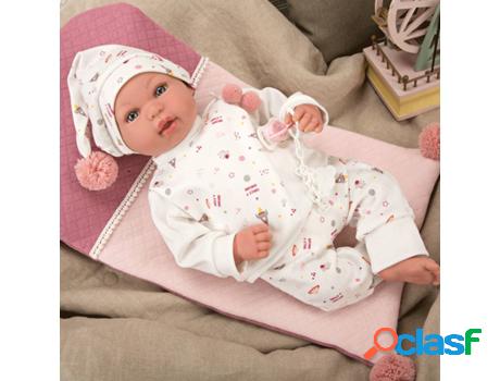 Muñeco ARIAS Elegance 45 cm con peso Mies Rosa con Manta