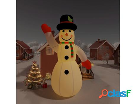 Muñeco de Nieve Inflable de Navidad VIDAXL con LED