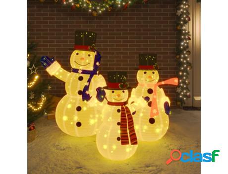 Muñecos de Nieve Decorativos de Navidad VIDAXL con LED