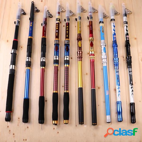 Multi colorful carbon fishing rod durable foldable pole