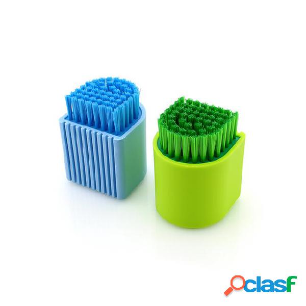 Multi-use silicone brush potted laundry cleaning shoe
