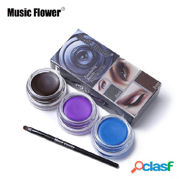 Music flower brand 5 color shimmer matte eyeliner cream