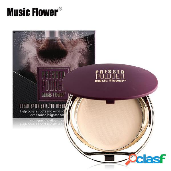 Music flower mineral pressed powder concealer cream face