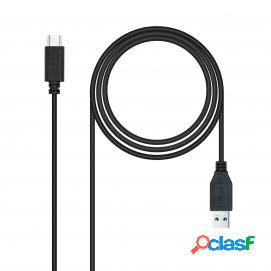 Nanocable Cable Usb 3.1, Gen2 10 Gbps 3a, Tipo Usb-c/m-a/m,