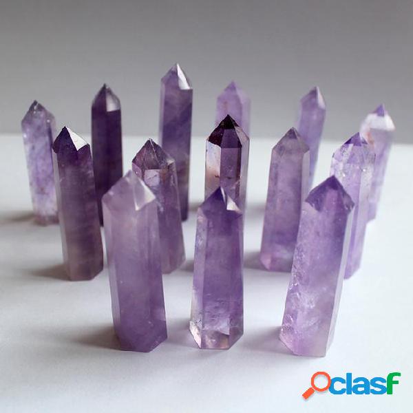 Natural purple crystal quartz tower quartz point purple