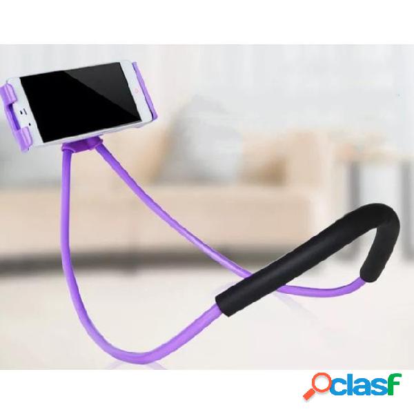 Necklace cellphone support holder mounts selfie stick stand