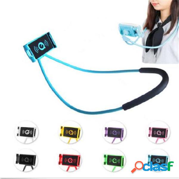 Necklace lazy bracket phone holder rotatable flexible mobile