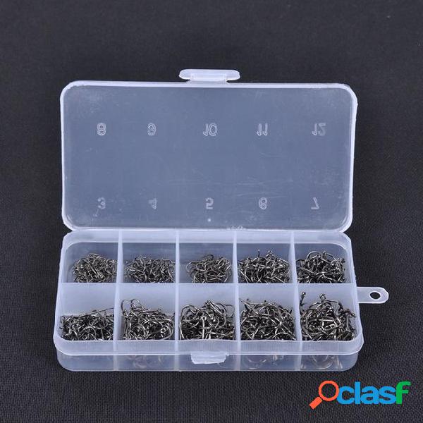 New 600pcs carbon steel fish jig hooks with hole fishing