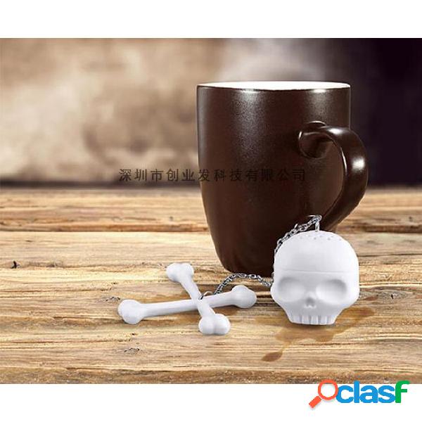 New fashion silicone bones skull tea infuser loose leaf tea
