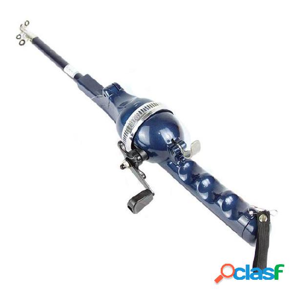New folding mini rod fishing rod metal+plastic poles with
