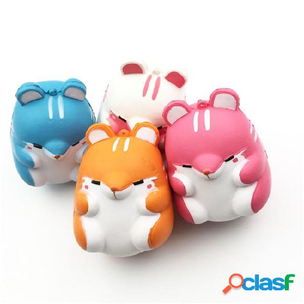 New kawaii soft squishy colorful simulation hamster toy slow