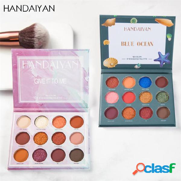 New makeup palettes handaiyan 12 colors eye shadow palettes