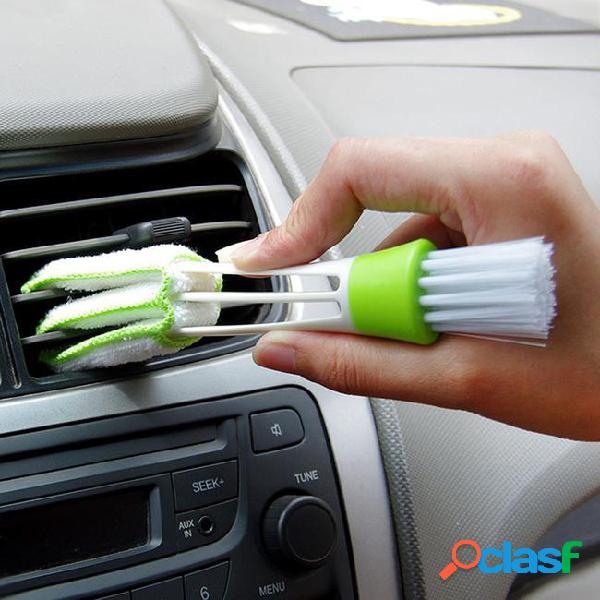 New portable double ended car air vent slit cleaner brush