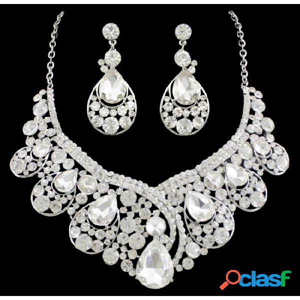 New stone bride wedding jewelry sets earrings necklaces