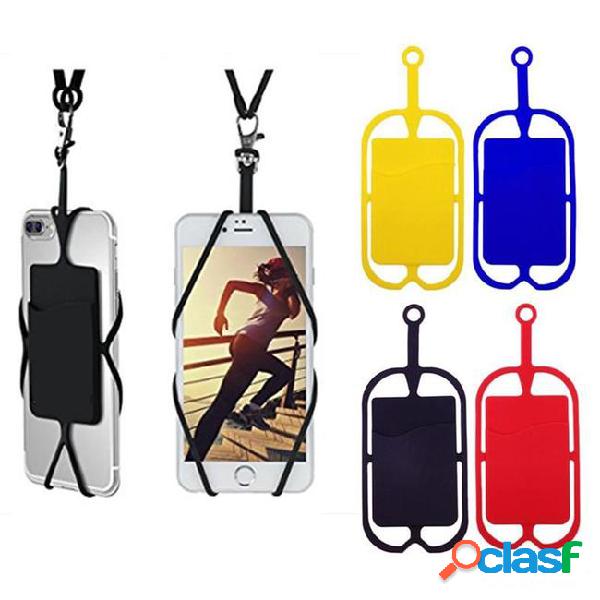 New universal lanyard neck strap cell phone case with id