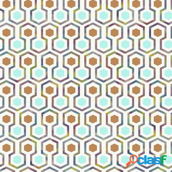 Noordwand Good Vibes Papel de pared Hexagon Pattern verde y