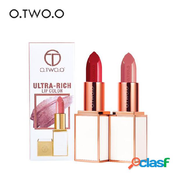 O.two.o brand 24colors semi-velet lip stick moisturizer long