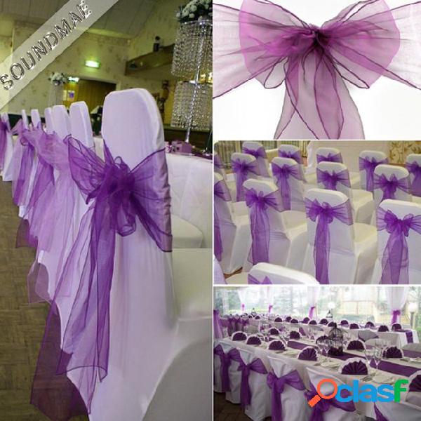 Organza chair cover sashes sash sashe bow 18*275cm for party