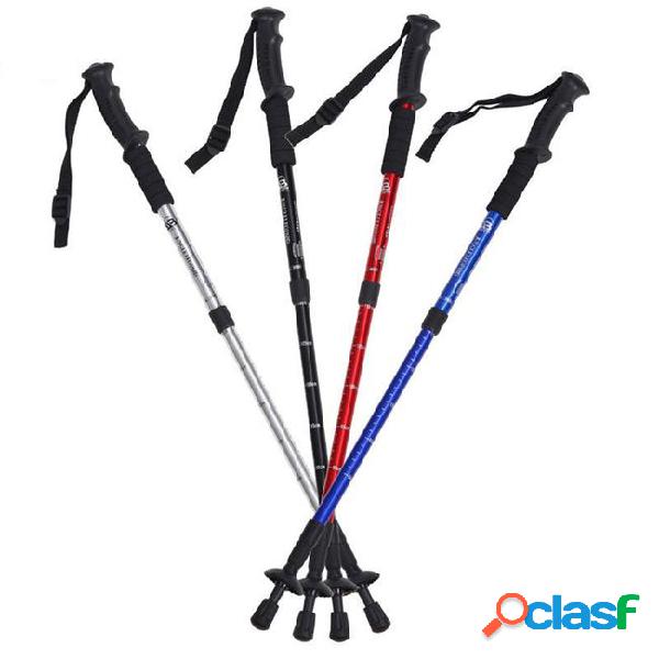Outdoor hiking 51-110cm 4 sections walking sticks straight