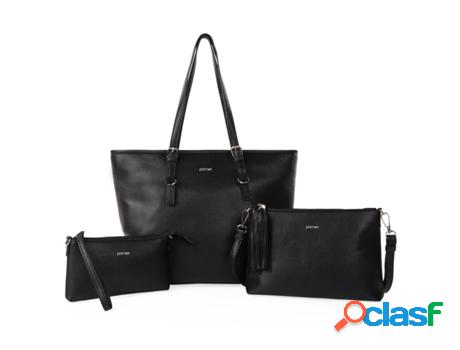 Pack de 3 Bolsos PRIMER para Mujer (Polipiel - Negro)