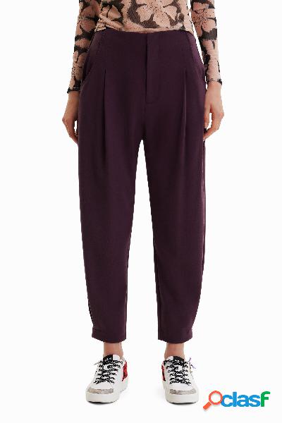 Pantalón slouchy cropped - RED - XS