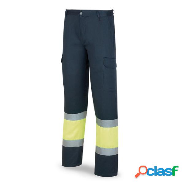 Pantalon alta visibilidad marca 388-pf amarillo-azul marino