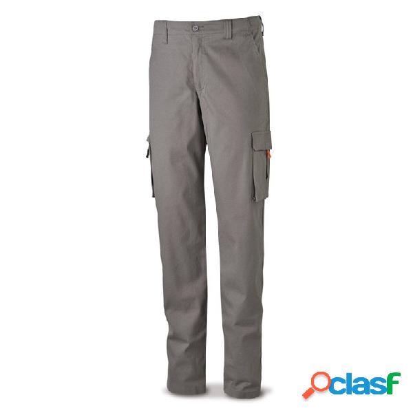 Pantalon multibolsillos marca stretch casual gris talla 46