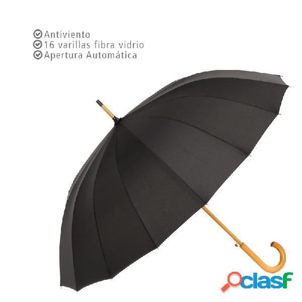 Paraguas antiviento poliester negro 94 cm
