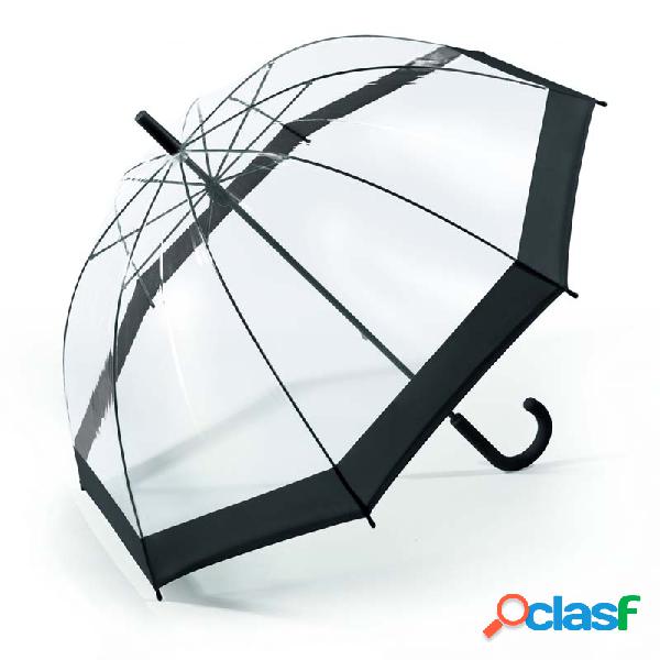 Paraguas largo cuatro gotas manual transparente cupula
