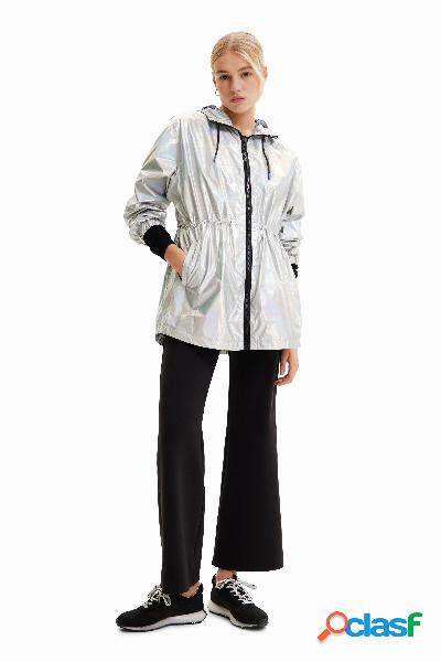 Parka metalizada con capucha - WHITE - S