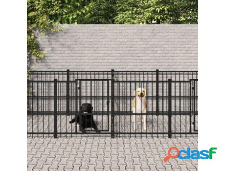 Parque para Perros VIDAXL (388 x 193.5 x 100 cm - Acero -