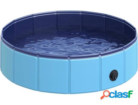 Piscina para Perros y Gatos PAWHUT Pegable (Azul - 80x20cm -