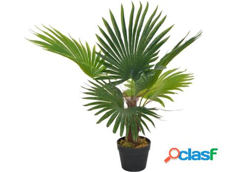 Planta Artificial VIDAXL Palmera (Verde - 7 cm)