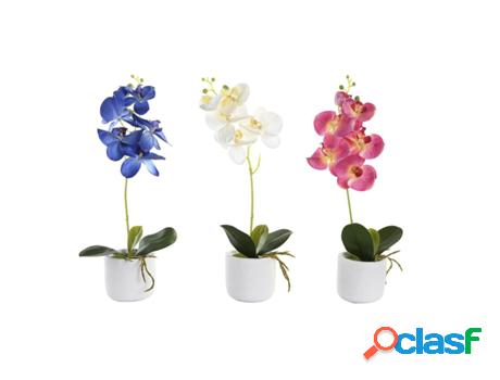 Planta Decorativa DKD HOME DECOR Azul Cor de Rosa Lilás