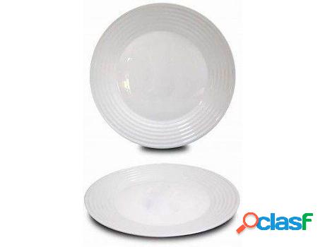 Plato HOGAR Y MÁS Llano Blanco En Resistente Y Elegante