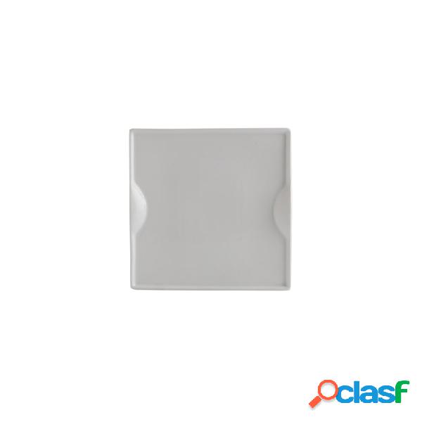Plato cuadrado porcelana luminarc pinchos blanco 22,5 x 22,5