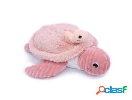 Plush ptipotos tortoise mom baby pink
