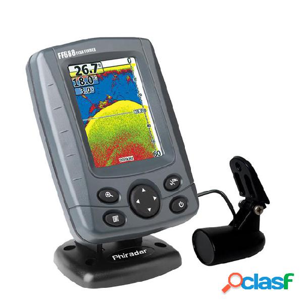 Portable 3.5in lcd sonar fish locator from 0.6 m to 80 m 200