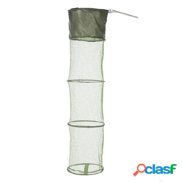 Portable collapsible mesh fishing net cage fish trap nets