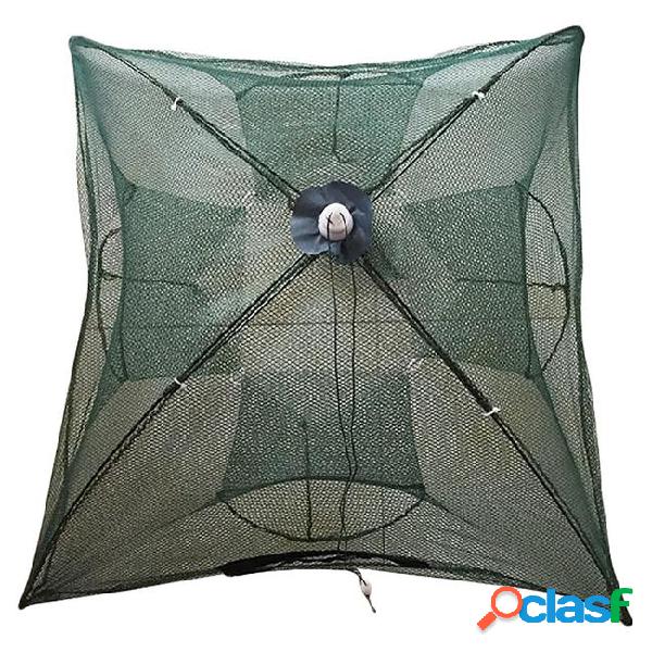 Portable foldable automatic fishing net landing net trap