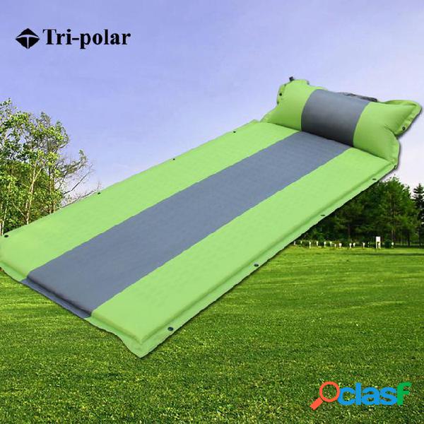 Portable folding beach mat self inflating camping mattress
