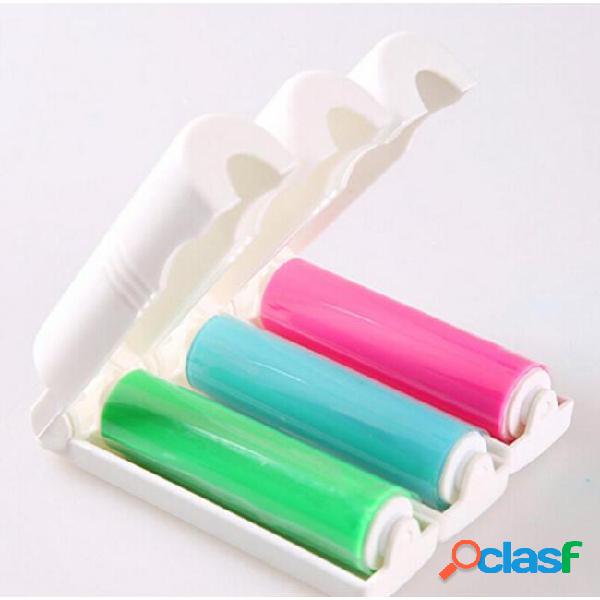 Portable stick wool implement clothes clean roller brush