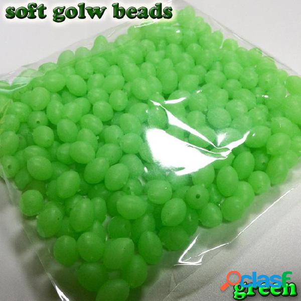 Premium quality luminous shape beads soft green color