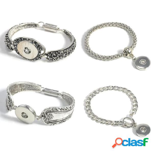 Pretty charm bracelets silver plated bangle for men women