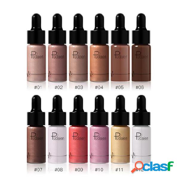 Pudaier 12 colors liquid highlighter face makeup brightener