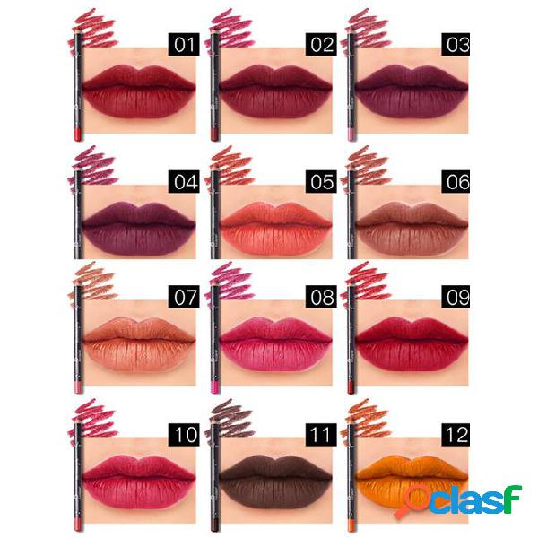 Pudaier 12 colors waterproof lip liner long lasting matte