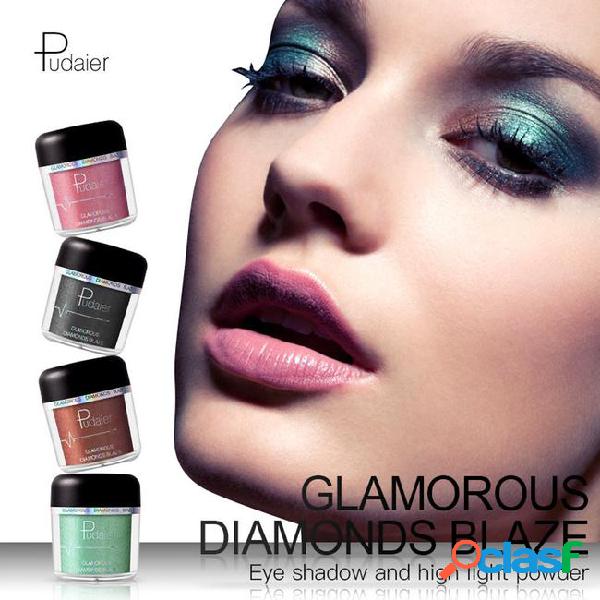 Pudaier diamonds pearl light powder eye shadow powder metal