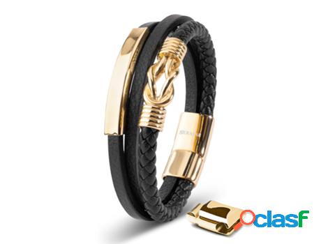 Pulsera SERASAR Proud (Cuero y Acero Inoxidable Magnetico -