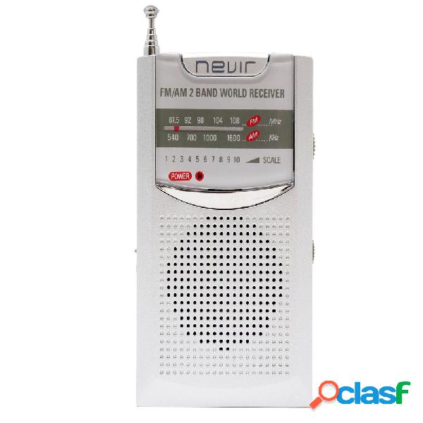 Radio Bolsillo NEVIR NVR-136 Plata